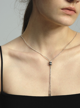 [圣诞礼物]初印OINICIO沉积系列黑色滴胶转运轮蛇骨链抽拉项链女