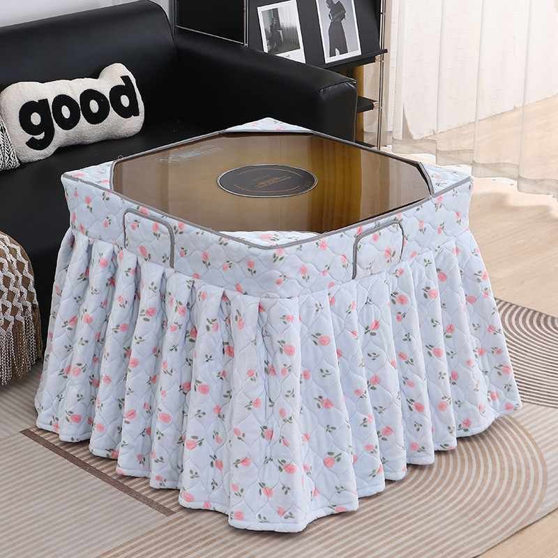 正方形无盖烤火罩加厚电炉罩取暖桌布罩方桌烤火桌子罩套冬季新款,淘宝优惠券,粉丝福利购,淘宝优惠卷