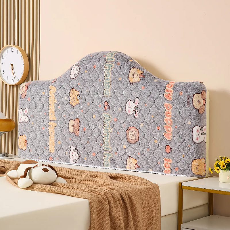 定制老式欧式床头罩异形弧形凹凸形半圆万能床头套加厚靠背罩全包 - 图2