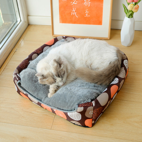 四季宠物蒙古包狗窝猫窝泰迪中小型犬房子别墅窝猫狗通用毛绒用品 - 图2