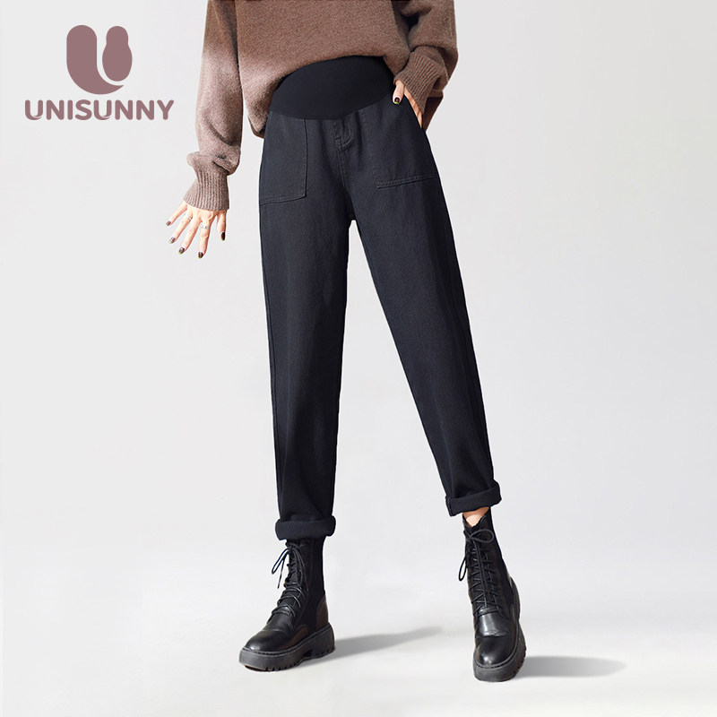 unisunny春秋外穿加绒时尚孕妇裤子 unisunny孕妇打底裤
