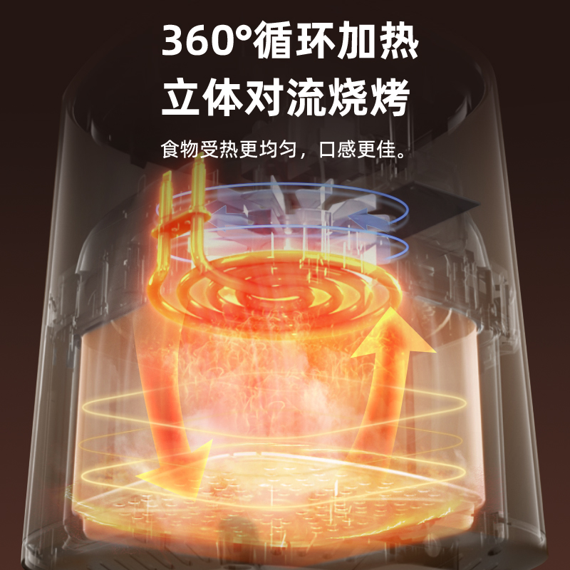 奥克斯空气炸锅家用新款全自动智能多功能高端电烤箱一体机大容量