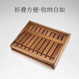 Работал на открытом воздухе, расположенный из лагеря на открытом воздухе и складывает портативный столик для хранения с твердым деревом