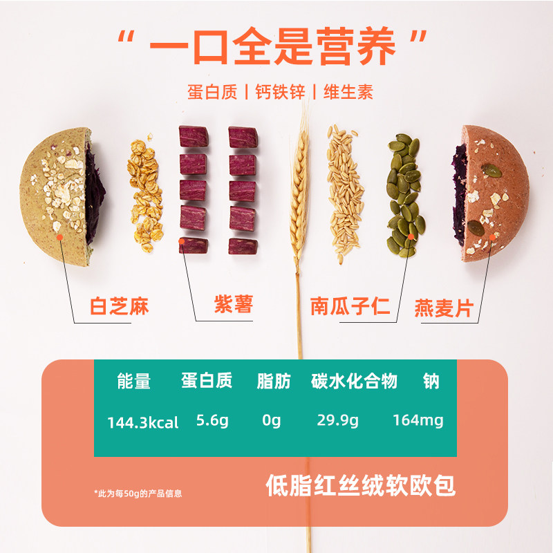 全麦欧包带馅的巧克力低脂糖精面包 轻尝西式糕点