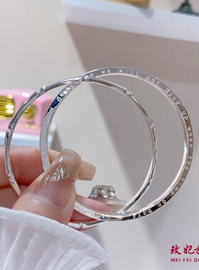 四叶草竹节纯银手镯女轻奢高级感