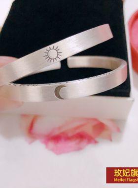 欧美情侣银饰正生纯银纯银纯手镯