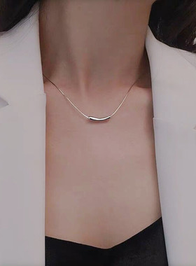 纯银小茄子百搭高级感锁骨链
