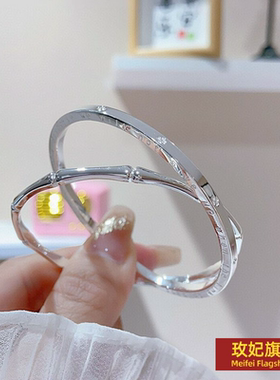 原创设计女银饰正生纯银幸运手镯