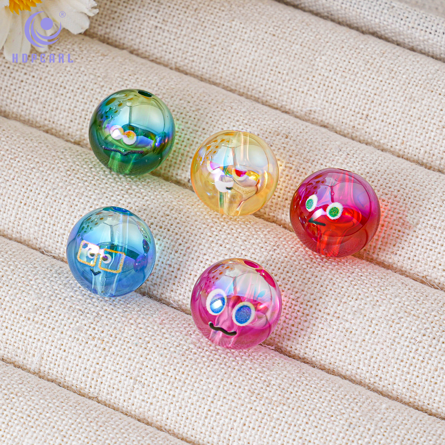 【30颗装】五月天表情圆珠应援wmls物料diy串珠手机链钥匙扣配件 - 图2