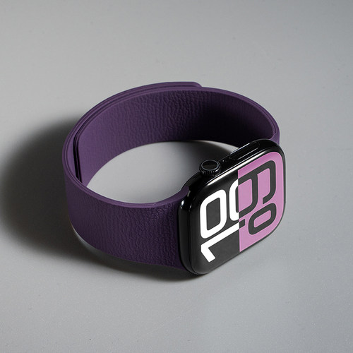 匠戴适用苹果S11手表iwatchs10表带磁吸applewatchS9硅胶S8新款ultra男士SE运动3高级S7男6透气女款3秋冬腕带 - 图0