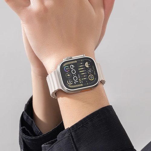 匠戴适用iwatch11 ultra3/2海洋表带iwatch9苹果S10手表S9氟橡胶10高级S8男watchs8运动SE女S7智能腕带49新款 - 图3