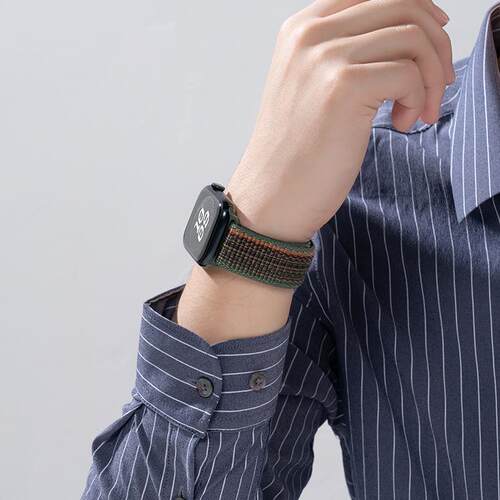 匠戴苹果s12手表iwatchS11表带applewatchs10新款ultra4精织s9尼龙8编织SE男款7运动6透气3高级2女款腕带夏季 - 图2