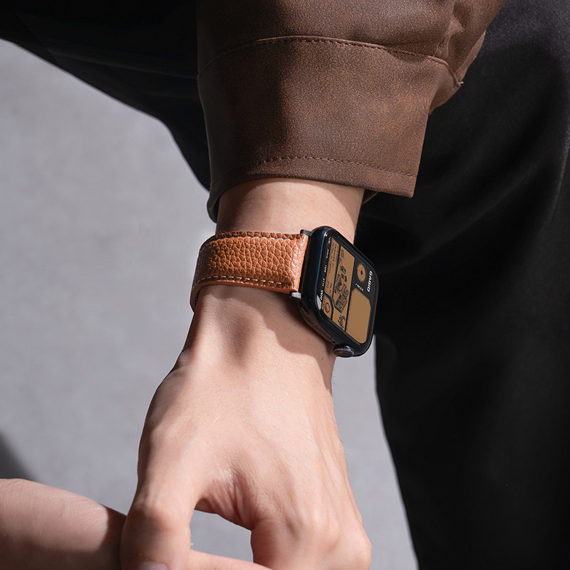 匠戴适用苹果S10手表S11表带iwatch10表带S8新款applewatch表带9高级感S7磁吸ultra/se手表带8智能男真皮夏季,淘宝优惠券,粉丝福利购,淘宝优惠卷