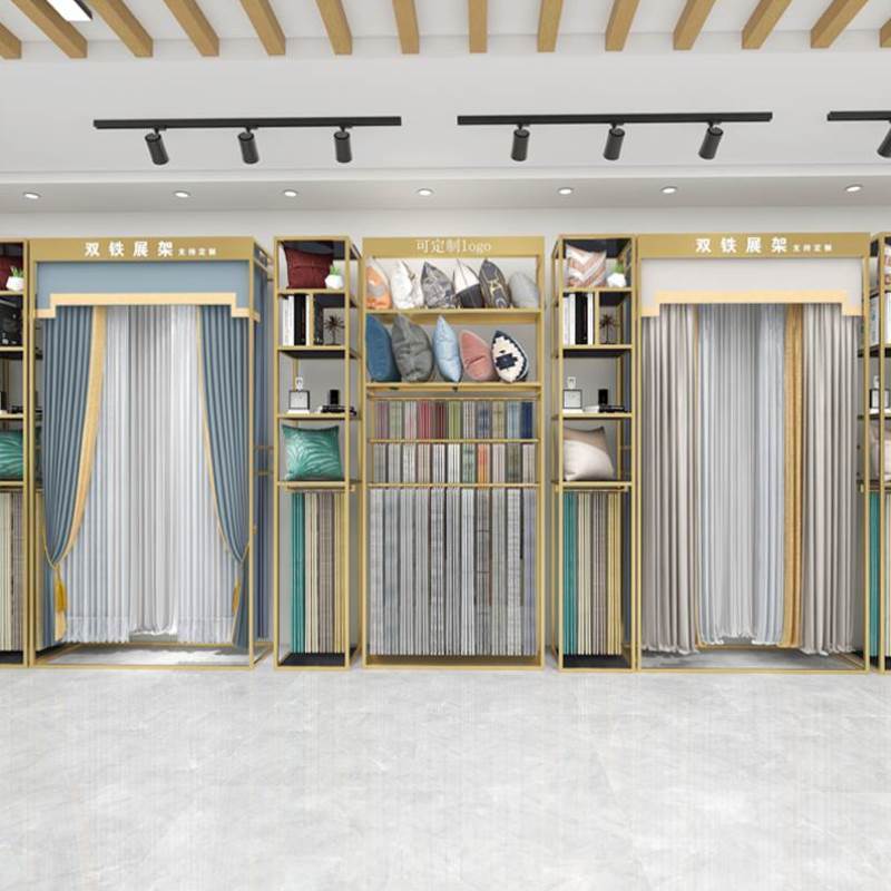 窗帘大样展架成品纺布艺面料样品小样货立式架展厅可移动陈列架子