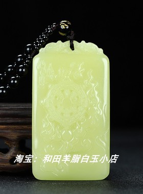 钟馗吊坠男款钟馗玉佩项链玉石