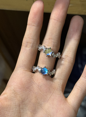 大蓝闪蝴蝶戒指