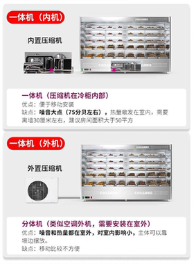 乐创风幕柜风冷商用冷藏柜不锈钢