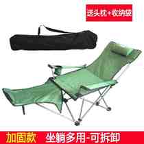 New Folding Deck Chair Portable outdoor easy to contain chair Canvas Fishing Bed Dual-use Beach Chair Wild Super Light