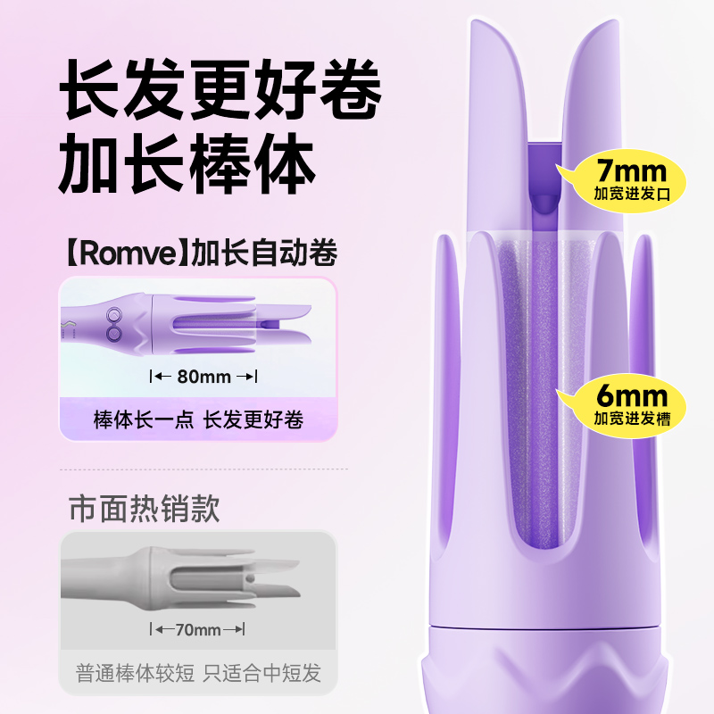 Romve 全自动卷发棒神器持久定型不伤发懒人电动大波浪40mm32大卷 - 图3