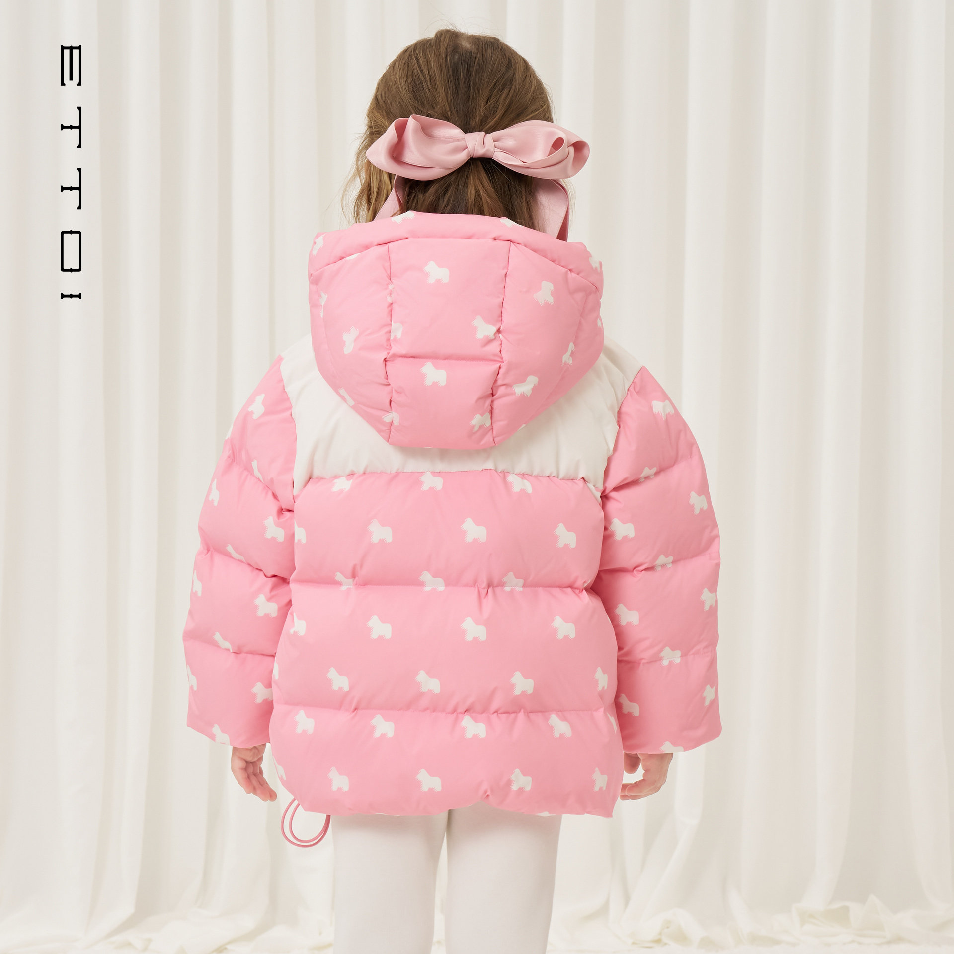 朗姿童装/ETTOI爱多娃儿童羽绒服设计感鸭绒女童外套2025冬季新款,淘宝优惠券,粉丝福利购,淘宝优惠卷