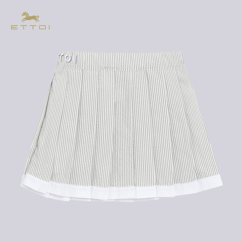 【朗姿集团】ETTOI爱多娃女童短裙夏季百搭运动裙裤竖条纹白边休 - 图2