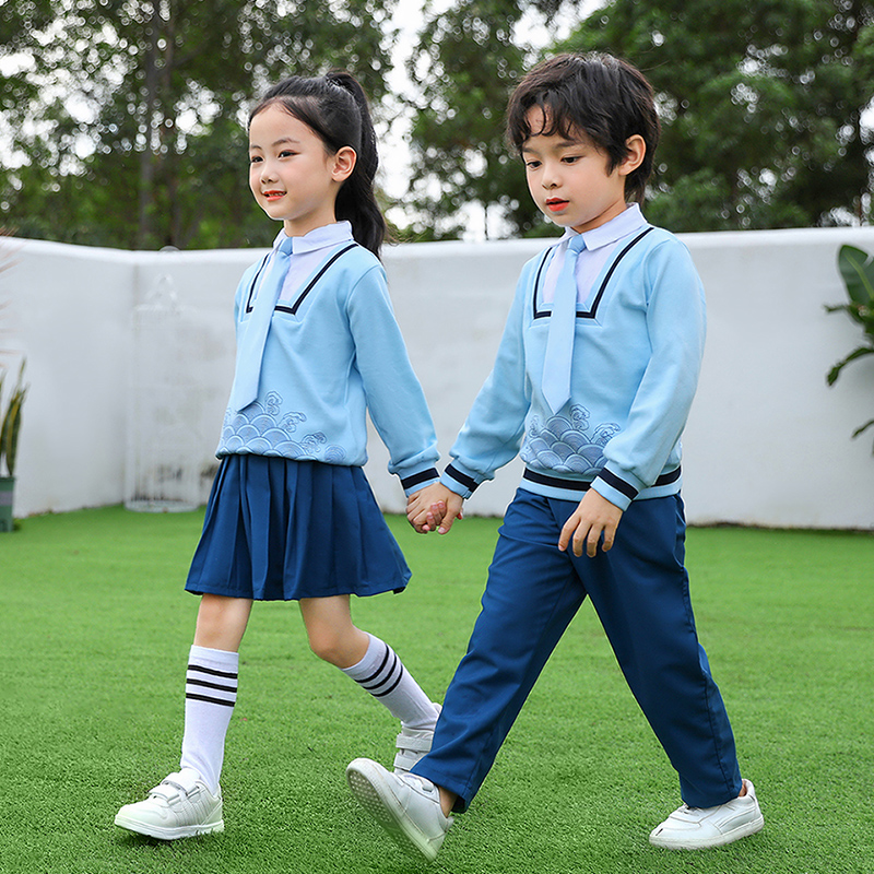 中小学生大合唱男女童诗歌朗诵幼儿园园服班服英伦风校服演出服装