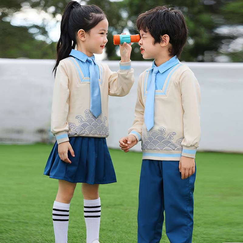 中小学生大合唱男女童诗歌朗诵幼儿园园服班服英伦风校服演出服装