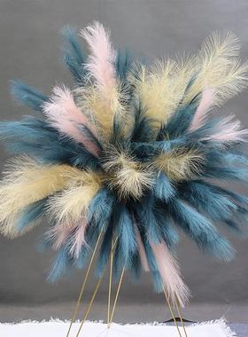 新年店铺橱窗彩色仿真芦