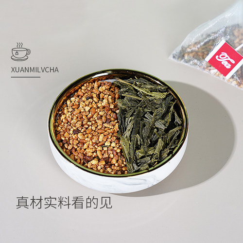 争鲜玄米茶包日式寿司料理店专用日本玄米三角包袋泡绿茶60包盒装 - 图0