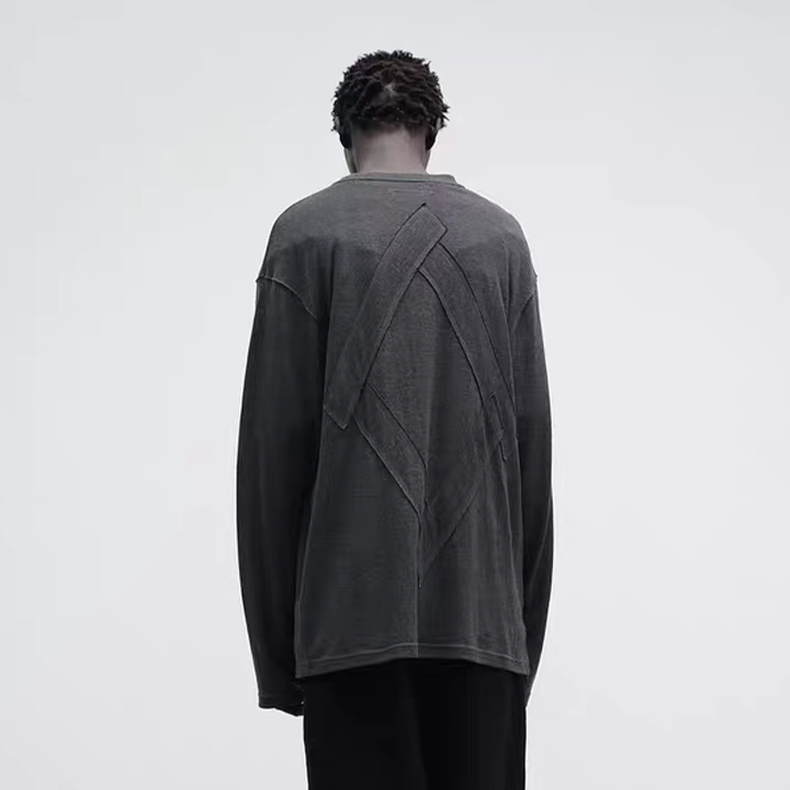 ATTEMPT 25AW 图形贴布长袖T恤 老虎上上山 买手店 - 图1