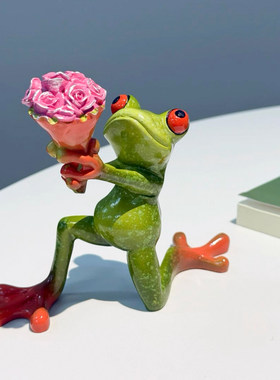 【爱你蛙】献花青蛙办公