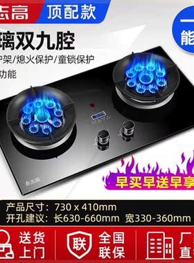 燃气灶猛火双灶煤气灶天然气灶液化气大火台式嵌入式JZT-BZ