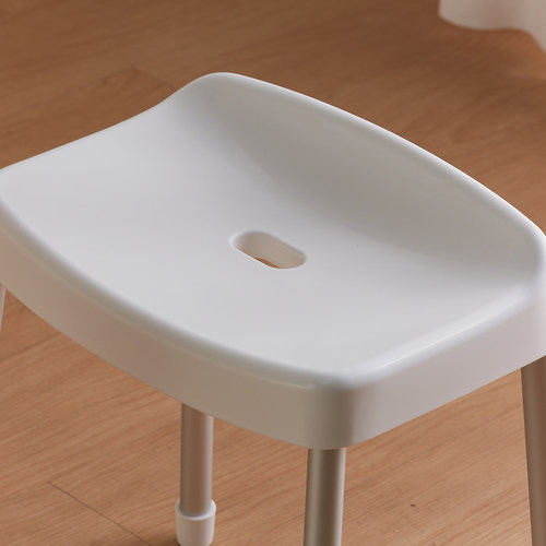 NITORI宜得利家居铝脚宽面抗菌浴室凳家用洗澡凳坐浴凳H45 5180WH - 图0