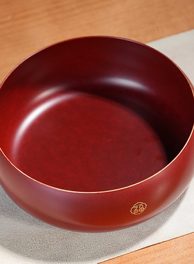 朱炳仁铜福运六寸茶洗红色本命年茶具配件家居装饰百年铜艺世家