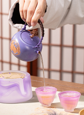 朱炳仁铜没压梨茶礼套装功夫茶具泡茶壶春茶季高档送礼家居复古