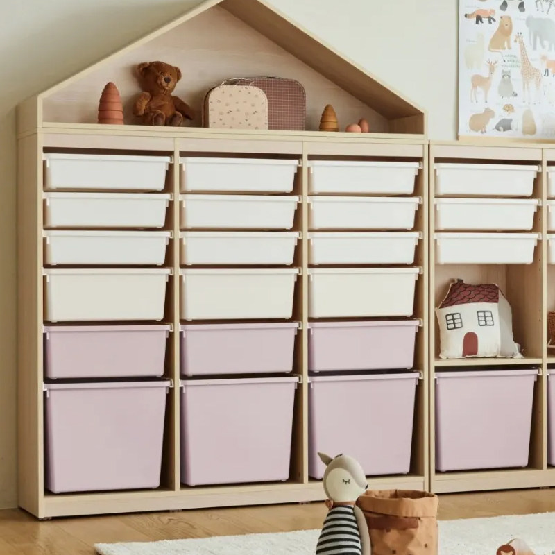 hanssem汉森儿童玩具收纳柜实木单列斗柜多层抽屉柜宝宝储物箱,淘宝优惠券,粉丝福利购,淘宝优惠卷