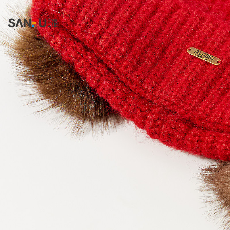 三福复古耳包款西瓜帽 潮流个性时尚服饰配件针织帽子851046,淘宝优惠券,粉丝福利购,淘宝优惠卷