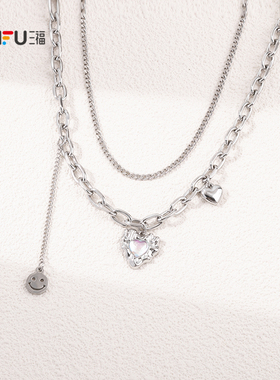 三福街潮双链无性别短项链单条 时尚个性首饰配饰链条843967