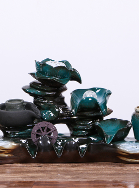 陶瓷自动循环流水室内过滤器造景