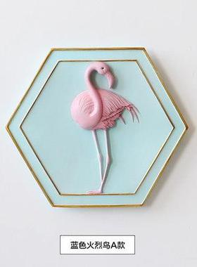 餐边柜装饰品摆件创意桌面ins北欧火烈鸟软装饰品树脂客厅房间酒