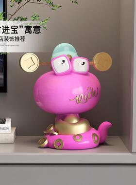 有艺术感的摆件法式装饰摆件本命年生肖蛇年财神摆件吉祥物礼物办