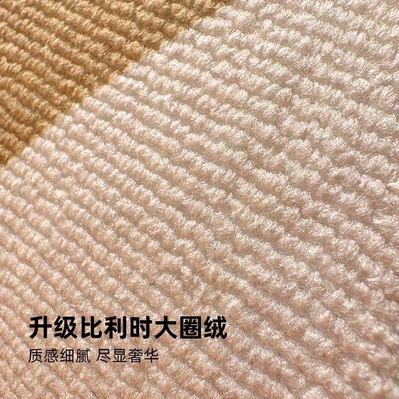 圈绒圆形地毯美式复古客厅房间卧室床边毯地垫梳妆台书房转椅垫子,淘宝优惠券,粉丝福利购,淘宝优惠卷