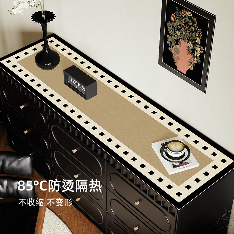 法式餐边柜桌垫高级感免洗桌布电视柜盖布玄关鞋柜桌面保护垫台布,淘宝优惠券,粉丝福利购,淘宝优惠卷