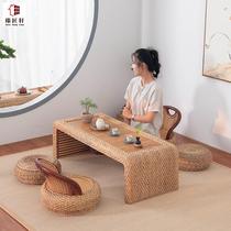 Handmade rattan choreography tatami with tatami tea table floating window small table day style Balcony Pit Table Tea Table Zen terrace short table