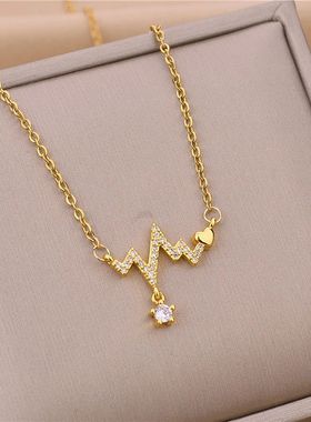 Trendy Sweet Sexy Gold Color Stainless Steel Necklaces For