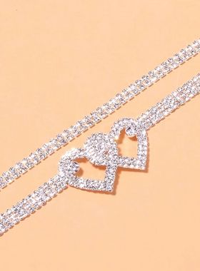 Fashion Rhinestone Chain Anklets For Women Luxury Shining