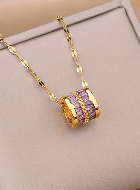 Sweet Zircon Crystal Pendant Necklace For Women Korean