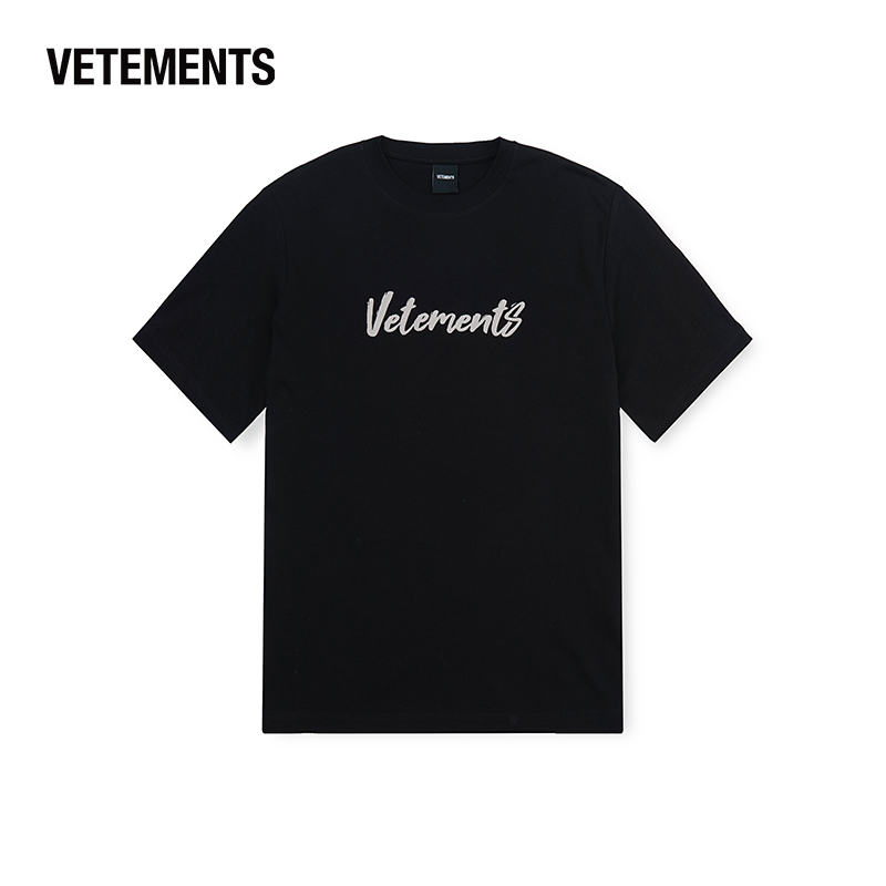 VETEMENTS24夏季新款短袖正面和后背徽标印花情侣短袖T恤34152012 - 图2