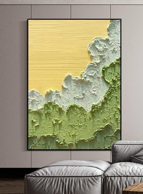 客厅玄关装饰画走廊挂画过道手绘厚机理立体油画沙发背景墙落地画