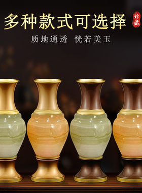 【天然汉白玉】供佛花瓶